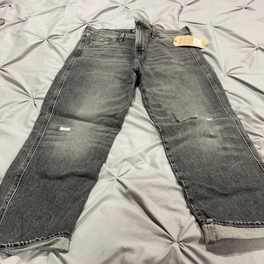 Lucky authentic straight cut crop Jean